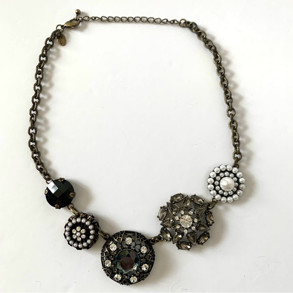 Lia Sophia antiqued gold necklace - Picture 1 of 3